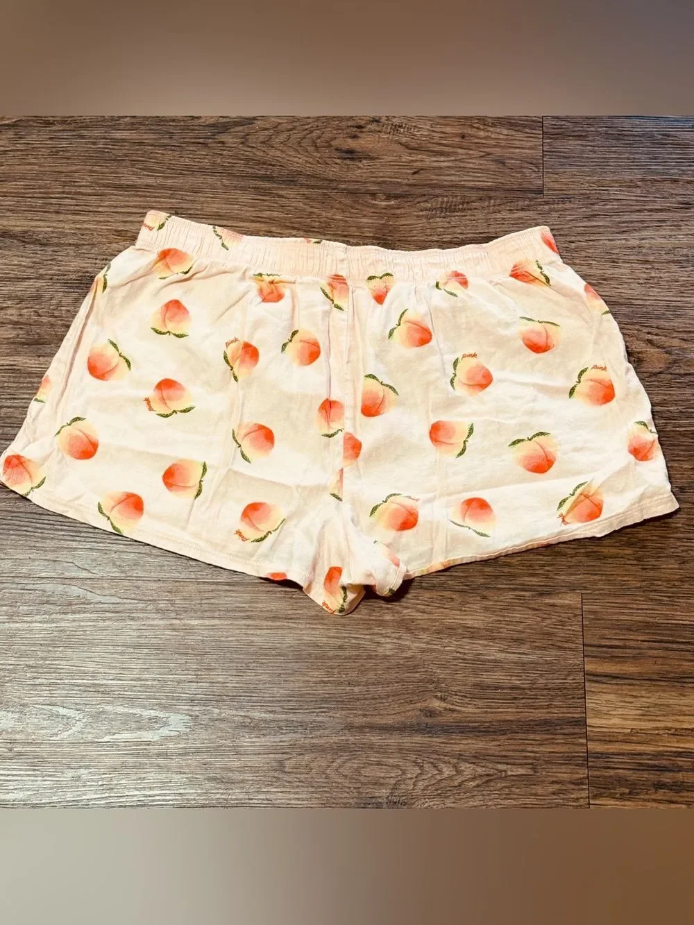 Victoria's Secret PINK Peach Print Boxer Sleep Shorts Pink Peach Medium